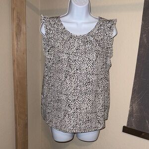 Black and White Polka Dot Women's Top